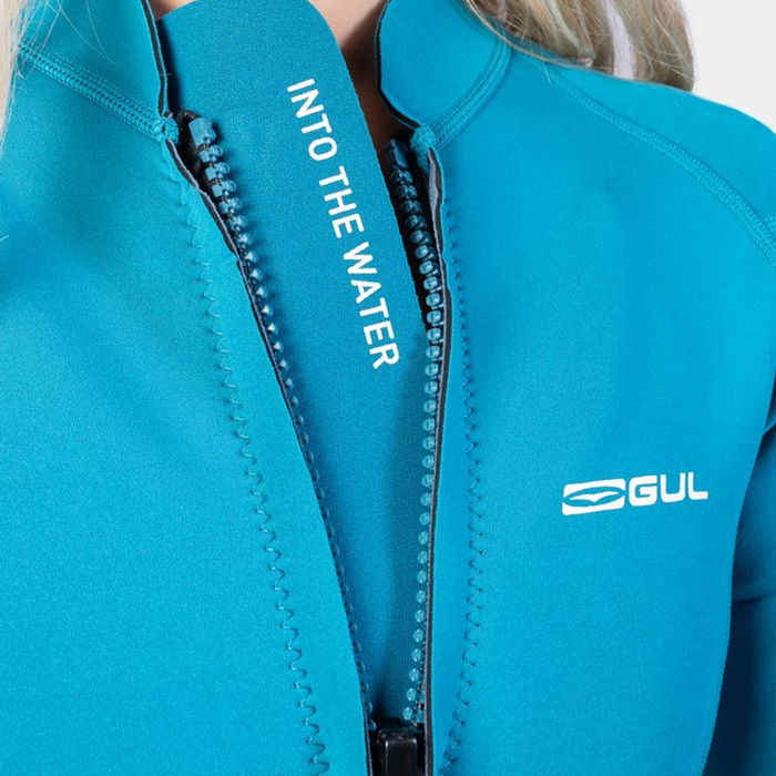 2024 Gul Damen Luna7 Front Zip Sup Neoprenanzug Jacke La6301-c1 - Marbel / Teal